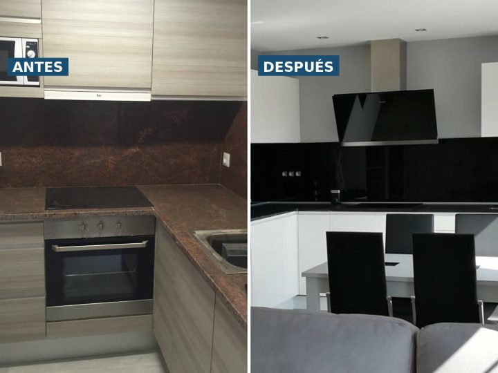 Cocina antes y después de la reforma
